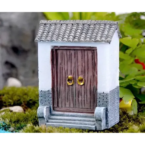 Mô hình cổng cổ deco mini bằng nhựa cao cấp kích thước 4,8*3,9cm