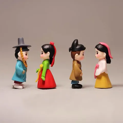 ✨ Bộ mô hình cặp đôi truyền thống mini siêu đáng yêu – decor tiểu cảnh độc đáo ✨kích thước 4*2cm