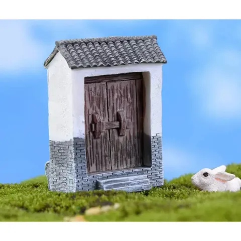 Mô hình cổng cổ deco mini bằng nhựa cao cấp kích thước 4,8*3,9cm
