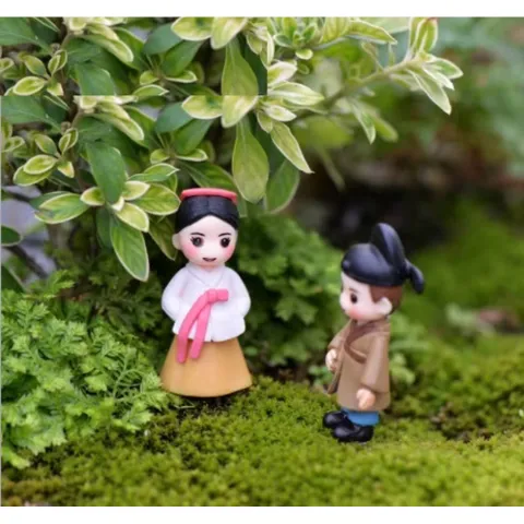 ✨ Bộ mô hình cặp đôi truyền thống mini siêu đáng yêu – decor tiểu cảnh độc đáo ✨kích thước 4*2cm