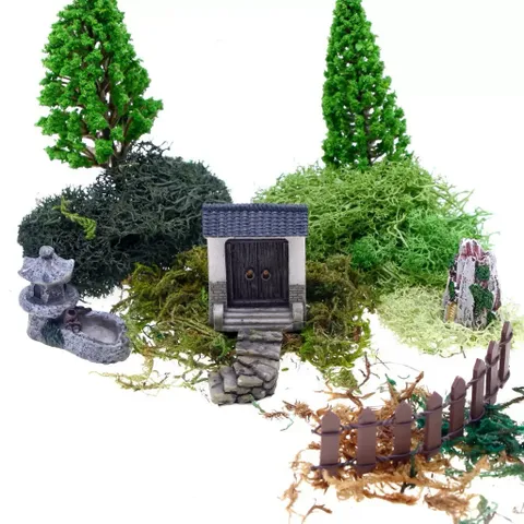 Mô hình cổng cổ deco mini bằng nhựa cao cấp kích thước 4,8*3,9cm