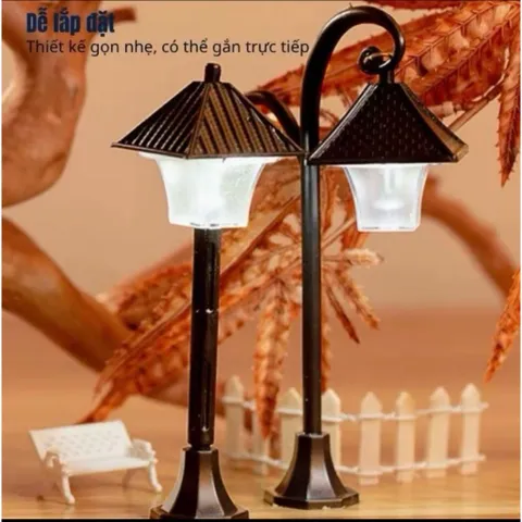 💡 Đèn đường mini trang trí tiểu cảnh – Đèn decor mô hình sân vườn kích thước 14,5*8,3cm