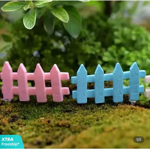 Combo 2 hàng rào mini trang trí tiểu cảnh – Phụ kiện decor chậu cây kích thước 3,3*1,8cm