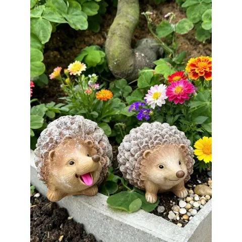 MÔ HÌNH NHÍM TRANG TRÍ SÂN VƯỜN BẰNG NHỰA – SIZE LỚN 18CM 🦔