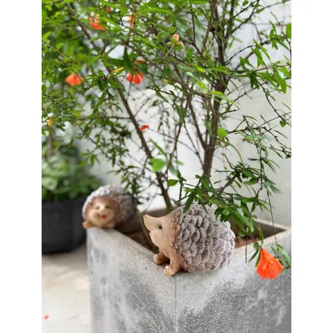 MÔ HÌNH NHÍM TRANG TRÍ SÂN VƯỜN BẰNG NHỰA – SIZE LỚN 18CM 🦔