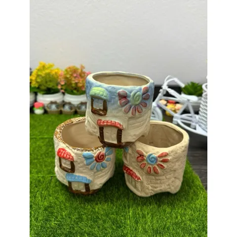 Chậu gốm sứ cao cấp trồng sen đá, xương rồng siêu đẹp kích thước 6*8 cm (bạn chọn mẫu,shop sẽ giao màu mẫu ngẫu nhiên)