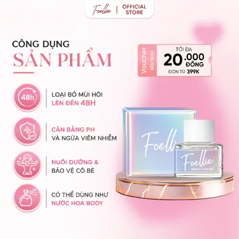 Foellie Inner Perfume Eau De Ciel 5ml - Nước Hoa Vùng Kín Cao Cấp Hàn Quốc - Hương Hoa Hồng Trắng