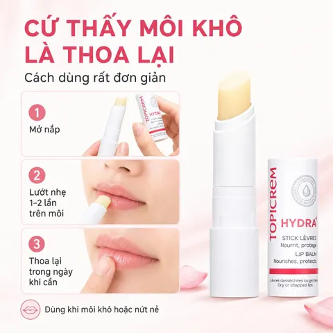 Topicrem Ultra Hydratant Stick Lèvres Son Dưỡng Môi Dưỡng Ẩm Phục Hồi Môi Khô Nứt Nẻ