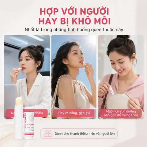 Topicrem Ultra Hydratant Stick Lèvres Son Dưỡng Môi Dưỡng Ẩm Phục Hồi Môi Khô Nứt Nẻ