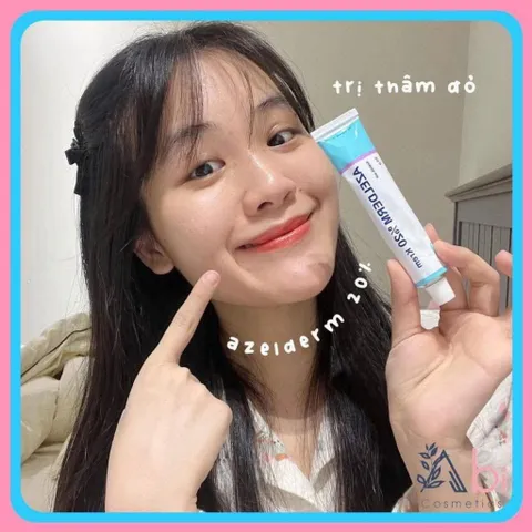 Azelderm 20 Krem thâm đỏ đen lâu năm, dưỡng trắng 30gram