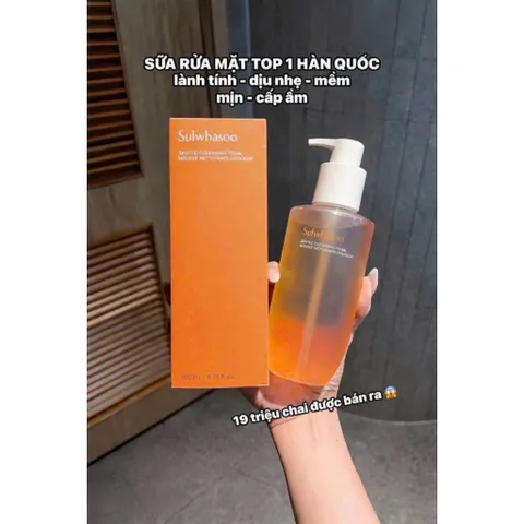 Sữa rửa mặt Sulwhasoo 200ml nhẹ nhàng, sạch sâu phù hợp mọi loại da