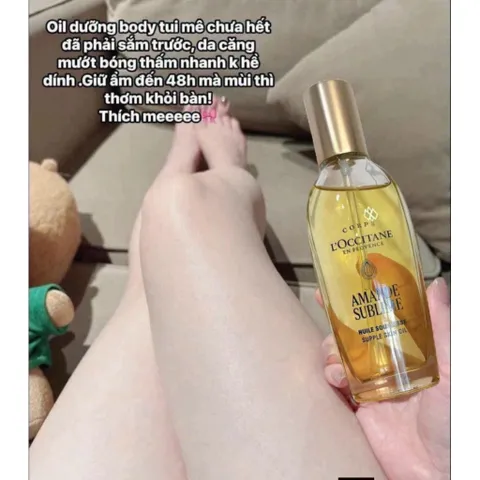 10 ml dùng thử Body oil hạnh nhân da mịn màng căng bóng mùi thơm sang trọng, dầu dùng massage chuẩn spa
