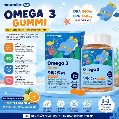 Kẹo dẻo Omega 3 Gummi Hàn Quốc thơm ngon cho bé