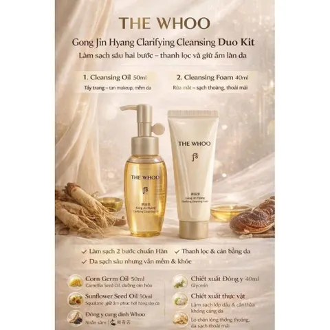 Sét dầu tẩy trang và sữa rửa mặt The Whoo