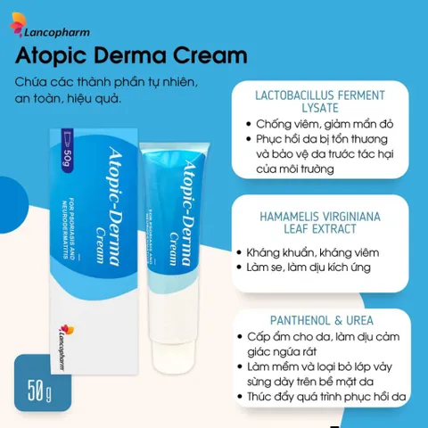 ATOPIC DERMA CREAM  - GIẢI PHÁP TỐI ƯU CHO NGƯỜI BỊ VẢY NẾN, Á SỪNG, VIÊM DA