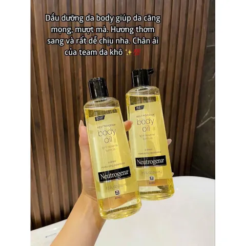 Body Oil Neutrogena dưỡng thể da căng bóng mịn màng