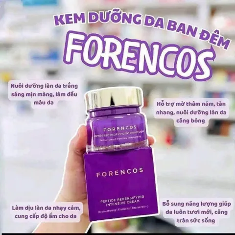 Kem dưỡng trắng, căng bóng ngày đêm Forencos 50ml