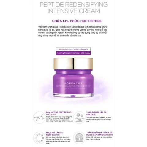 Kem dưỡng trắng, căng bóng ngày đêm Forencos 50ml