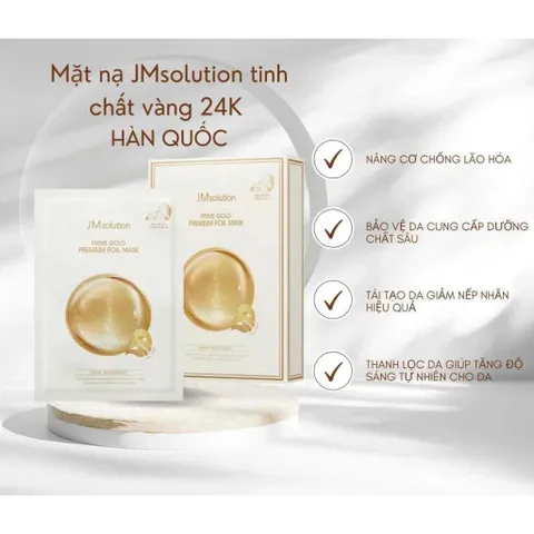Mặt nạ JM Solution LOẠI PRIME 24K GOLD SIÊU DƯỠNG DA