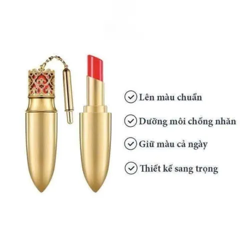 Son Whoo hoàng hậu màu 45 đỏ thuần Hàn Quốc mềm mại dưỡng môi