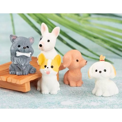 Mô Hình Chó Mini Siêu Dễ Thương Trang Trí – Decor Bàn Học, Tiểu Cảnh, Terrarium kích thước khoảng 3.2 *2 cm