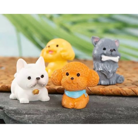Mô Hình Chó Mini Siêu Dễ Thương Trang Trí – Decor Bàn Học, Tiểu Cảnh, Terrarium kích thước khoảng 3.2 *2 cm