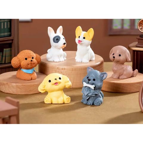 Mô Hình Chó Mini Siêu Dễ Thương Trang Trí – Decor Bàn Học, Tiểu Cảnh, Terrarium kích thước khoảng 3.2 *2 cm