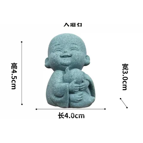 🌿 Combo 4 TƯỢNG CHÚ TIỂU MINI BẰNG ĐÁ – DECOR THIỀN TĨNH, MAY MẮN & BÌNH AN 🌿