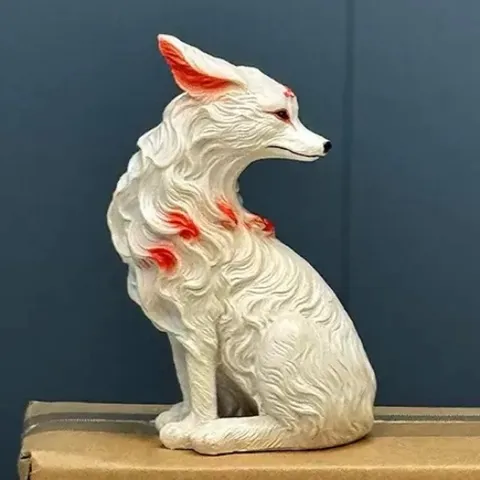 Tượng cáo chín đuôi trang trí bằng nhựa chất lượng cao kích thước 13,5 *8 cm - trang trí tiểu cảnh