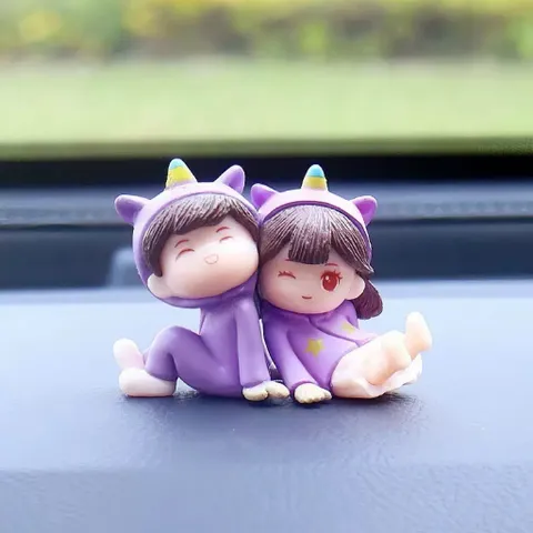 🌟 Mô Hình Cặp Đôi Mini Dễ Thương Trang Trí – Concept Unicorn Tím Siêu Xinh 🌟 kích thước khoảng 4* 6cm