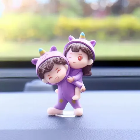 🌟 Mô Hình Cặp Đôi Mini Dễ Thương Trang Trí – Concept Unicorn Tím Siêu Xinh 🌟 kích thước khoảng 4* 6cm