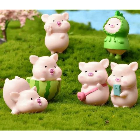 🐷 Set mô hình heo mini dễ thương trang trí tiểu cảnh kích thước 4,5*3,3cm