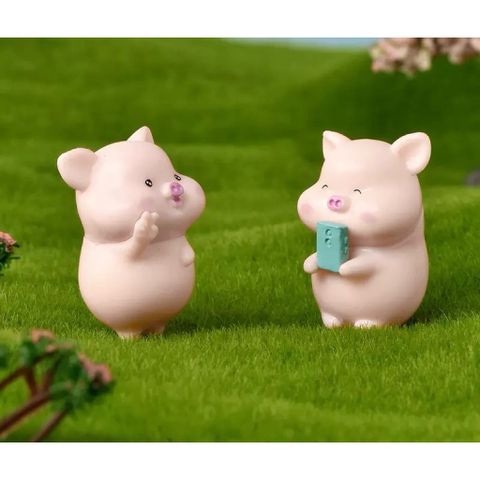 🐷 Set mô hình heo mini dễ thương trang trí tiểu cảnh kích thước 4,5*3,3cm