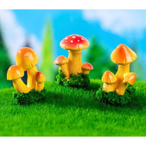 Mô hình nấm deco tiểu cảnh bằng resin cao cấp kích thước khoảng 3.6*2.6cm