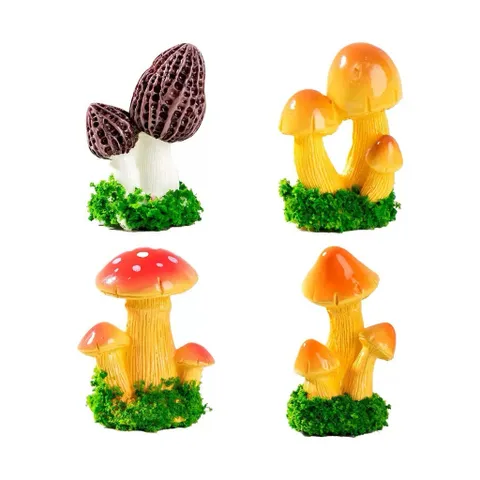 Mô hình nấm deco tiểu cảnh bằng resin cao cấp kích thước khoảng 3.6*2.6cm