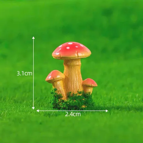 Mô hình nấm deco tiểu cảnh bằng resin cao cấp kích thước khoảng 3.6*2.6cm
