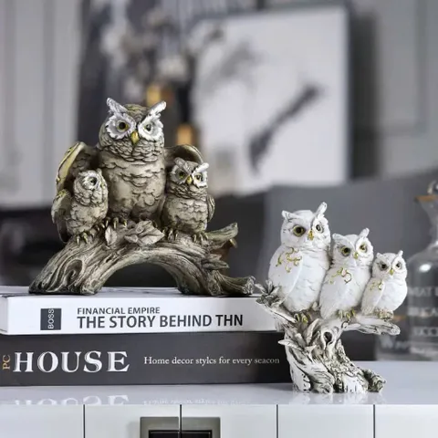 MÔ HÌNH 3 CÚ MÈO TRANG TRÍ BẰNG NHỰA – DECOR TIỂU CẢNH SANG TRỌNG 🦉kích thước 15*12*8cm