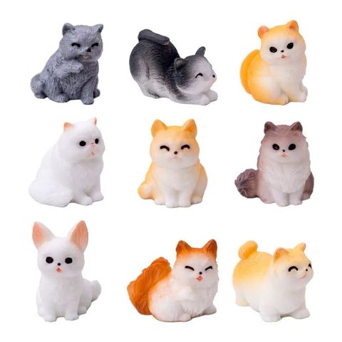 Mô hình quàng thượng mèo siêu dễ thương bằng nhựa cáo cấp deco kích thước từ 2 đến 3 cm