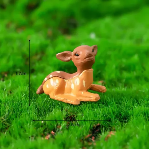 Mô hình hươu sao mini bằng nhựa trang trí tiểu cảnh kích thước hươu cao nhất 5,5cm