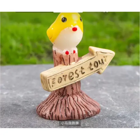 Mô hình chim nhỏ bảng chỉ đường mini “Forest Tour” – phụ kiện trang trí tiểu cảnh, terrarium kích thước 4*2,6cm