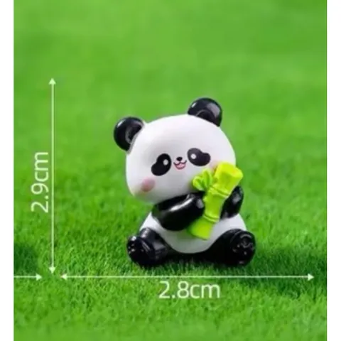 Bộ mô hình gấu trúc panda trang trí tiểu cảnh dễ thương, nhựa cao cấp