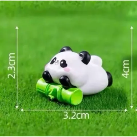 Bộ mô hình gấu trúc panda trang trí tiểu cảnh dễ thương, nhựa cao cấp