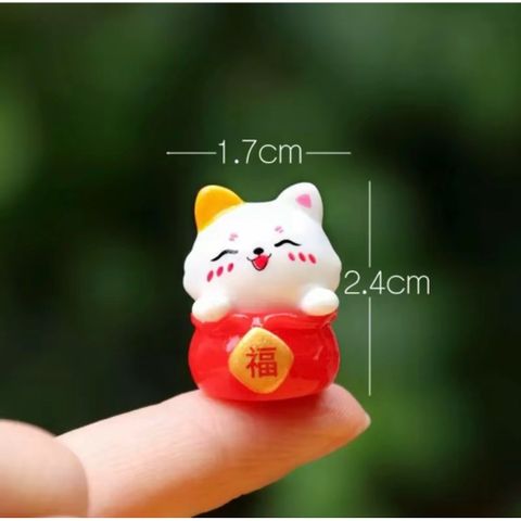 Mèo may mắn mini siêu dễ thương kích thước 1.7 *2.4 cm