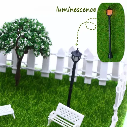 💡 Đèn đường mini trang trí tiểu cảnh – Đèn mô hình sân vườn kích thước 6,5cm