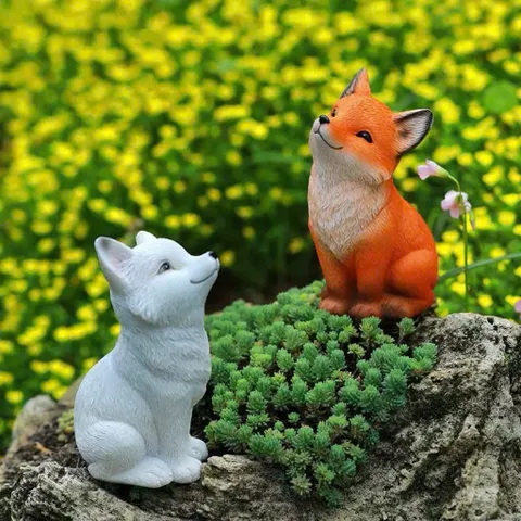 🦊 Mô hình cáo mini trang trí – dễ thương, tinh tế cho không gian sống kích thước 11.5*8cm