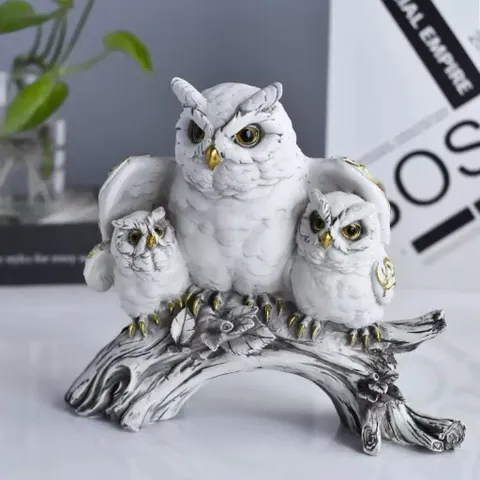 🦉 Mô Hình Chim Cú Gia Đình Trang Trí , đôi cánh bảo vệ – Decor Sang Trọng, Ý Nghĩa May Mắn kích thước 19,5 * 16*,5 cm