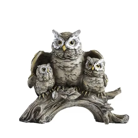 🦉 Mô Hình Chim Cú Gia Đình Trang Trí , đôi cánh bảo vệ – Decor Sang Trọng, Ý Nghĩa May Mắn kích thước 19,5 * 16*,5 cm