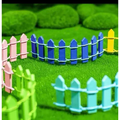 🌈 combo 2 hàng Rào Mini Trang Trí Tiểu Cảnh – Hàng Rào Gỗ Mini Decor Chậu Cây, Terrarium kích thước 10*3cm