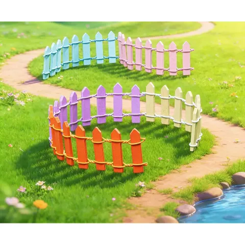 🌈 combo 2 hàng Rào Mini Trang Trí Tiểu Cảnh – Hàng Rào Gỗ Mini Decor Chậu Cây, Terrarium kích thước 10*3cm
