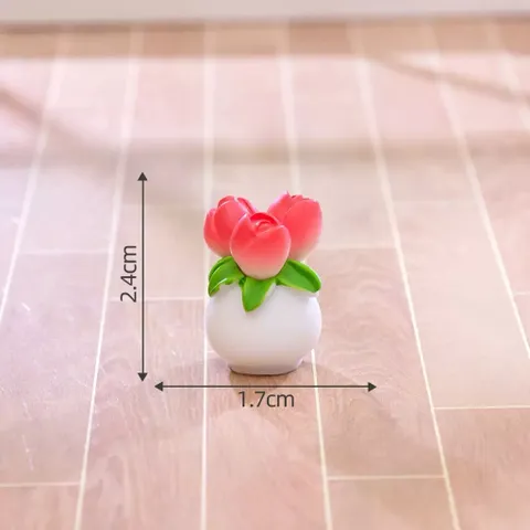 Mô Hình Chậu Hoa Mini Trang Trí Tiểu Cảnh – kích thước 3.2*2.6 cm